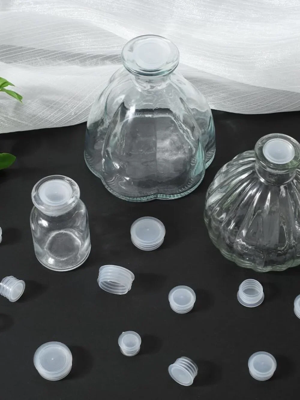 GORGECRAFT 50PCS 5 Sizes Plastic Salt And Pepper Shaker Stopper 3/8 to 3/4 Inch